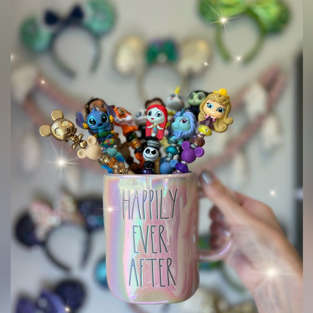 ✨😍 Disney Doorable beaded Pens handmade✍️ princess pixar Toy Story muppets - Picture 7 of 16